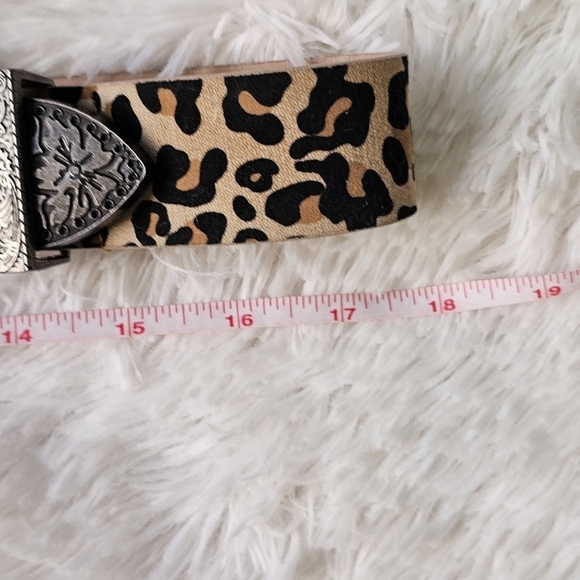 Leopard animal print double buckle belt - Picture 5 of 5